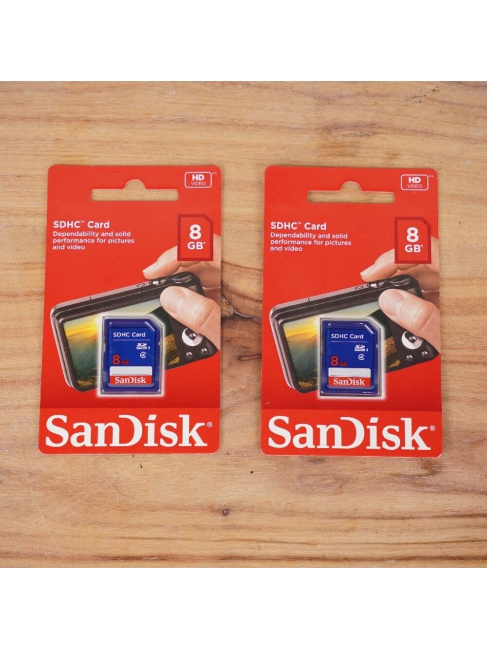 2 Pack SanDisk 8GB SDHC Memory Card For Photos & HD Video Brand New In Box
